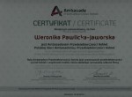 Certyfikat - Ambasador Przedsiębiorczości Kobiet